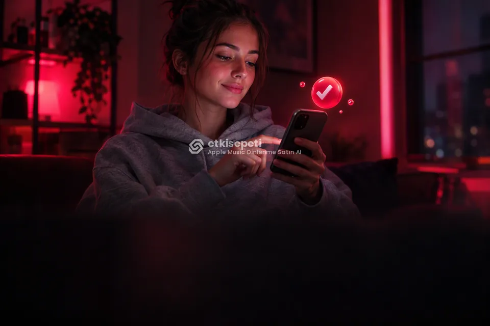 Sipariş adımını tamamlayan bir kullanıcı