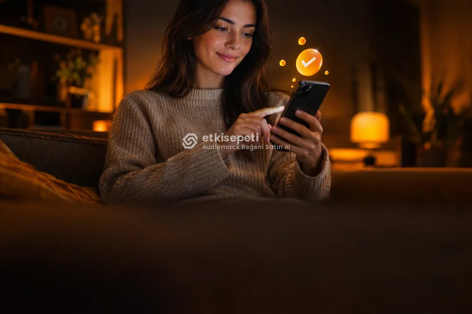 Sipariş adımını tamamlayan bir kullanıcı