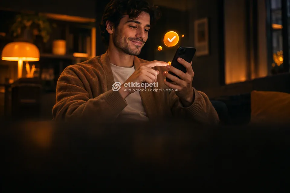 Sipariş adımını tamamlayan bir kullanıcı