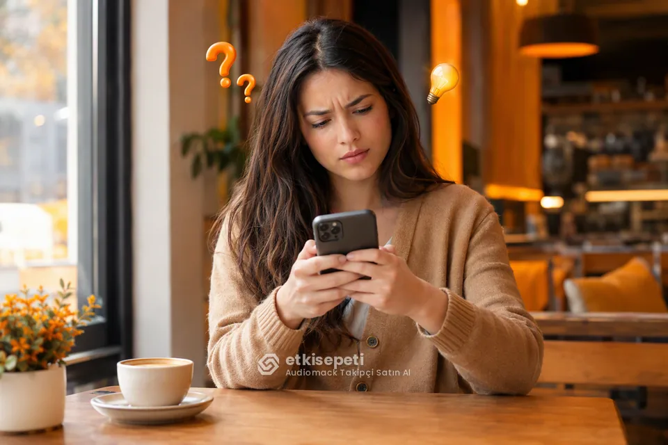 Audiomack Takipçi satın almadan önce sorularını düşünen bir kullanıcı