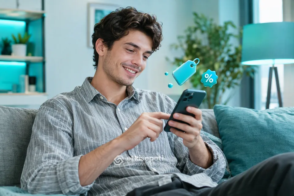 BIGO LIVE Takipçi paket fiyatlarını inceleyen bir kullanıcı