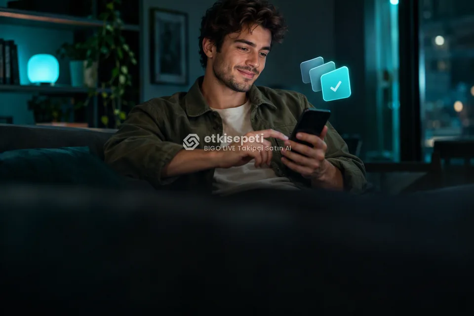 Telefonunda paket ve adet seçen bir kullanıcı