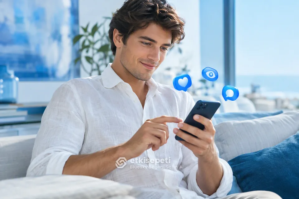 Diğer Bluesky hizmetlerine göz atan bir kullanıcı