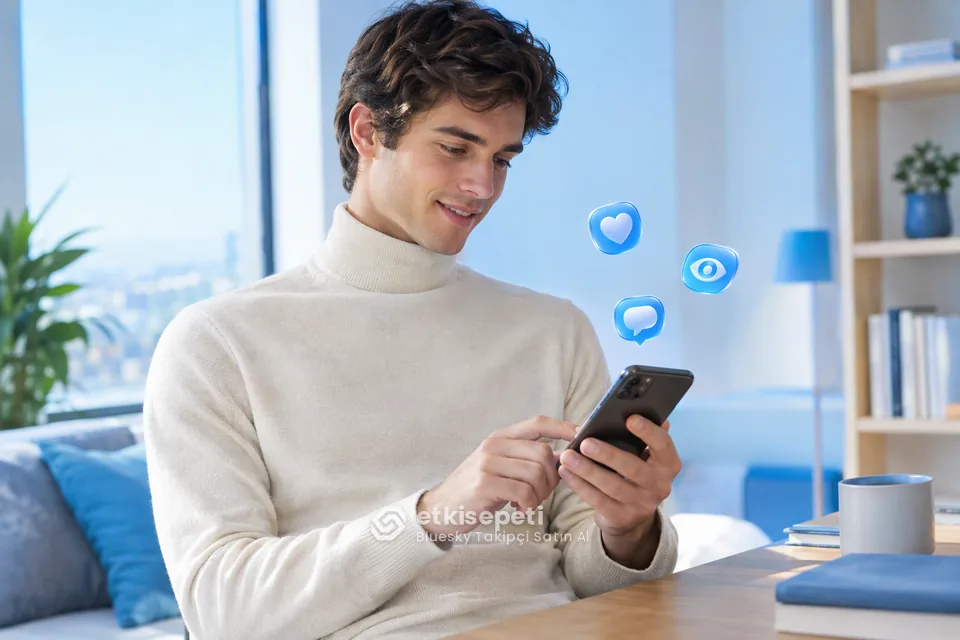 Diğer Bluesky hizmetlerine göz atan bir kullanıcı