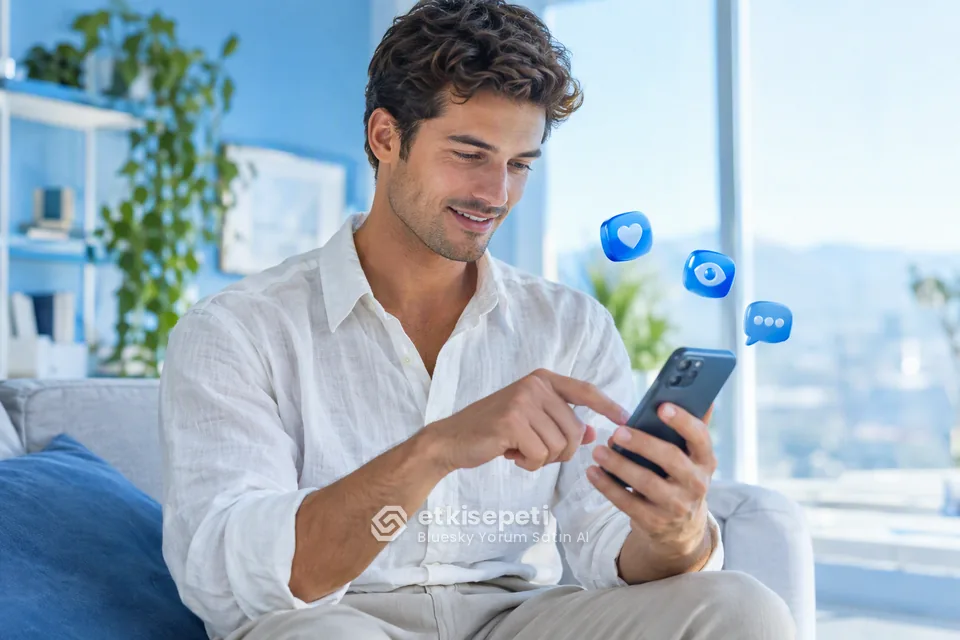Diğer Bluesky hizmetlerine göz atan bir kullanıcı