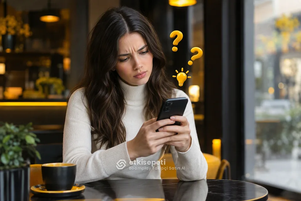Boomplay Takipçi satın almadan önce sorularını düşünen bir kullanıcı