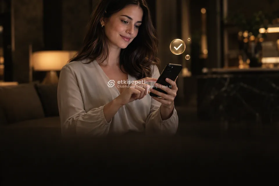 Sipariş adımını tamamlayan bir kullanıcı