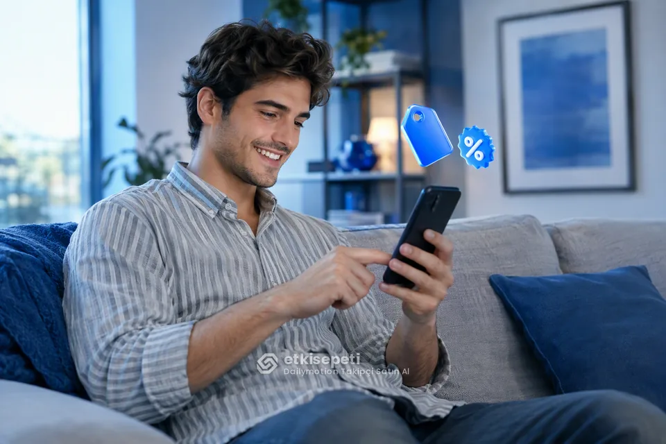 Dailymotion Takipçi paket fiyatlarını inceleyen bir kullanıcı
