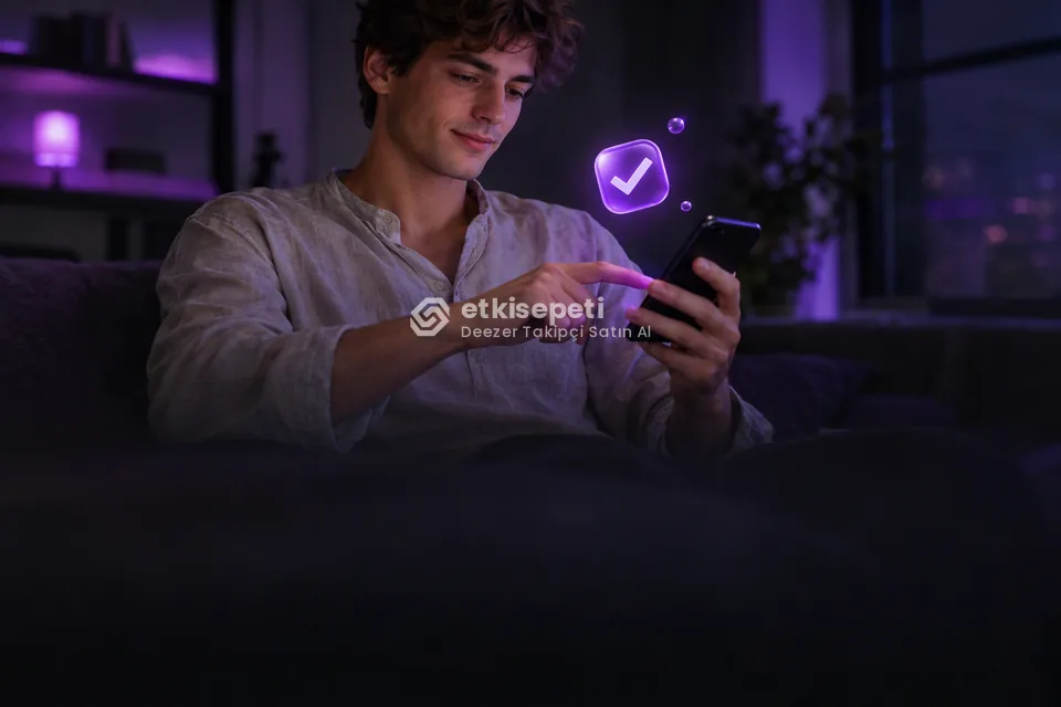 Sipariş adımını tamamlayan bir kullanıcı