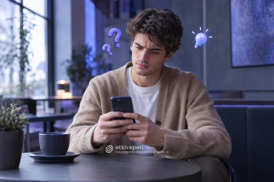 Discord Arkadaşlık İsteği satın almadan önce sorularını düşünen bir kullanıcı