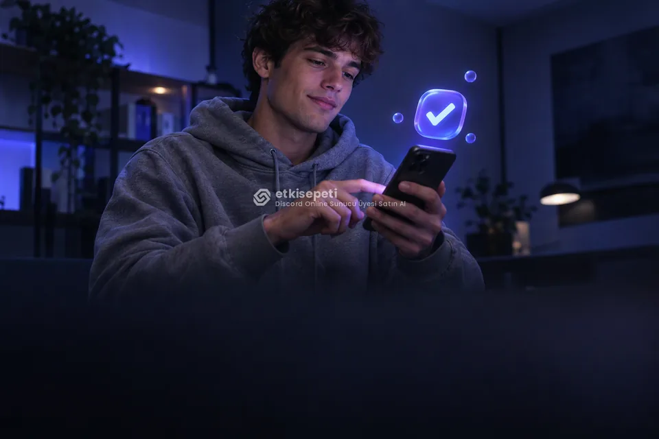 Sipariş adımını tamamlayan bir kullanıcı