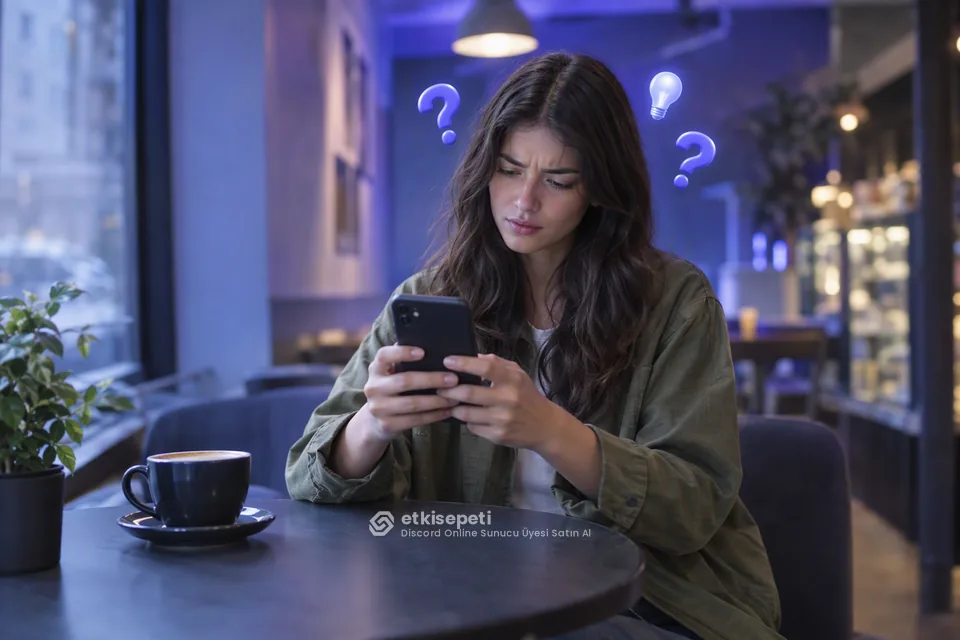 Discord Online Sunucu Üyesi satın almadan önce sorularını düşünen bir kullanıcı