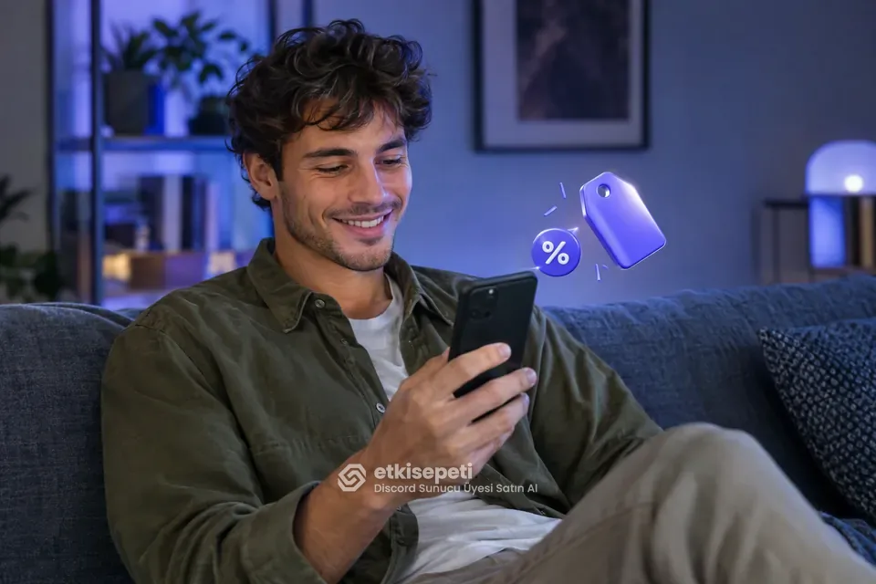 Discord Sunucu Üyesi paket fiyatlarını inceleyen bir kullanıcı