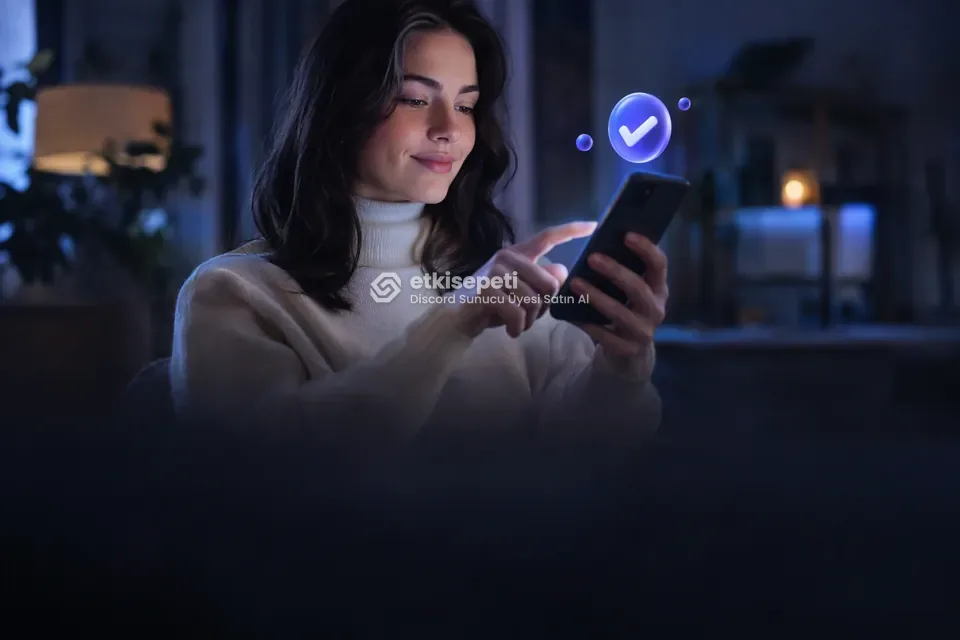 Sipariş adımını tamamlayan bir kullanıcı