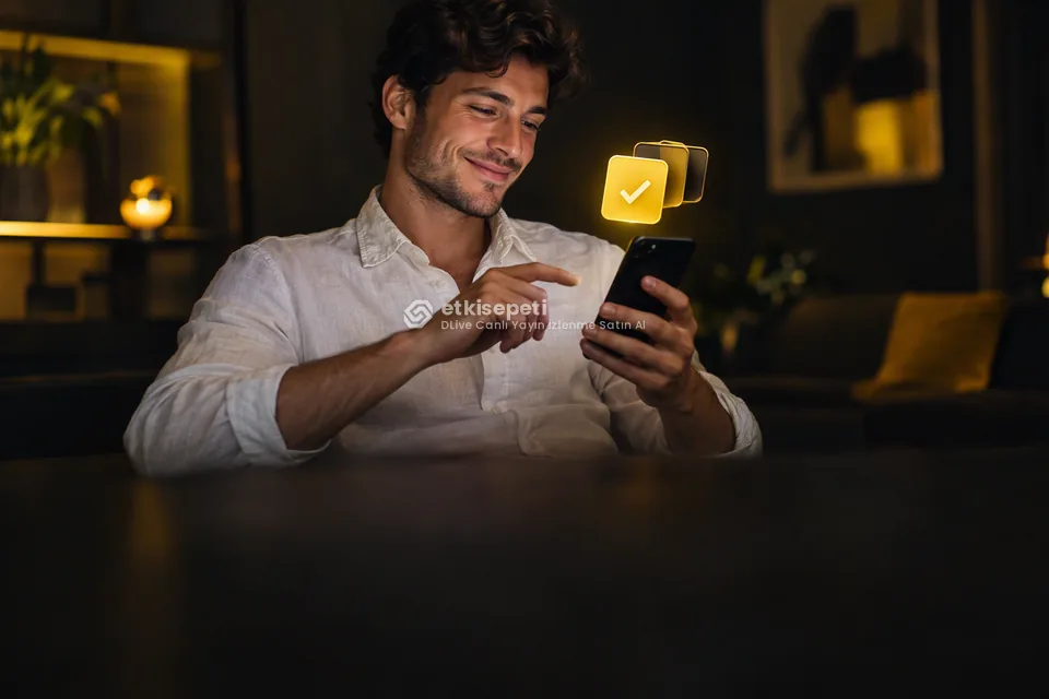 Telefonunda paket ve adet seçen bir kullanıcı