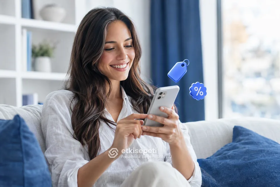 Facebook Beğeni paket fiyatlarını inceleyen bir kullanıcı