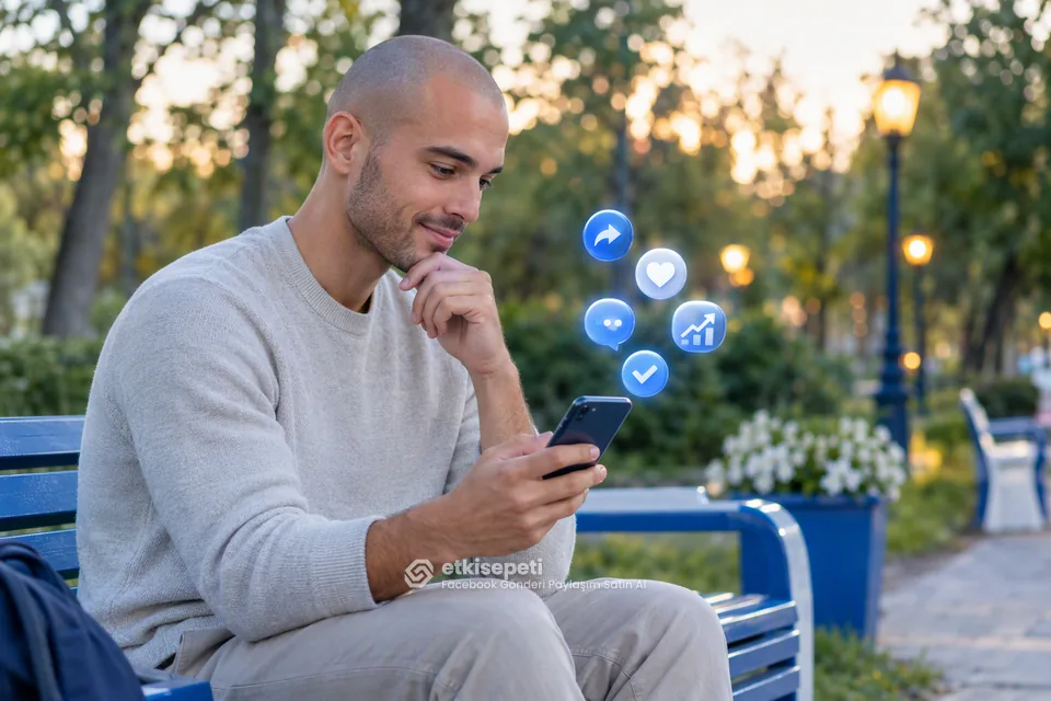 Facebook Gönderi Paylaşım Satın Al ile beğeni ve yorum dengesini anlatan 3D görsel