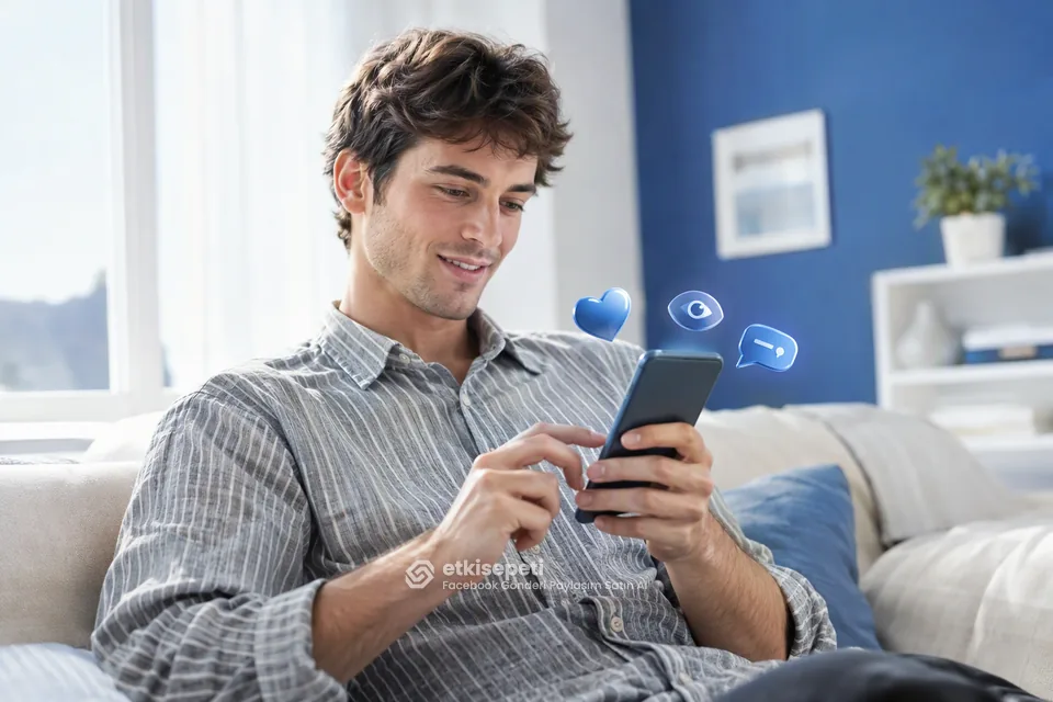 Diğer Facebook hizmetlerine göz atan bir kullanıcı
