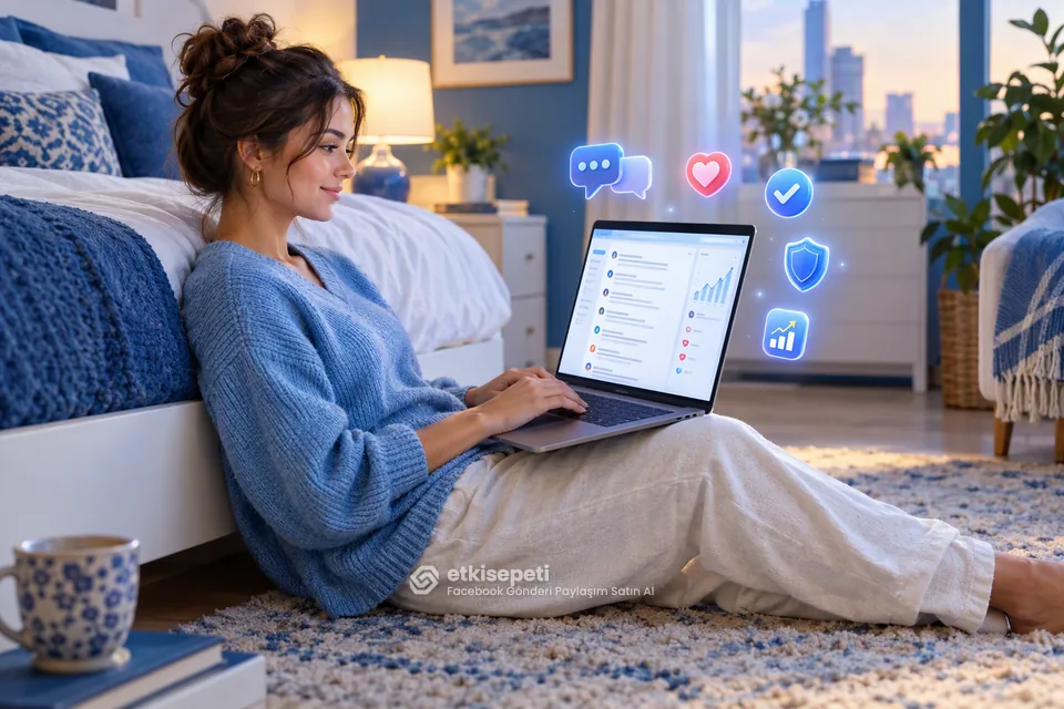 Yorum bildirimlerini yöneten ekip, Facebook Gönderi Paylaşım Satın Al sonrası itibarı takip ediyor