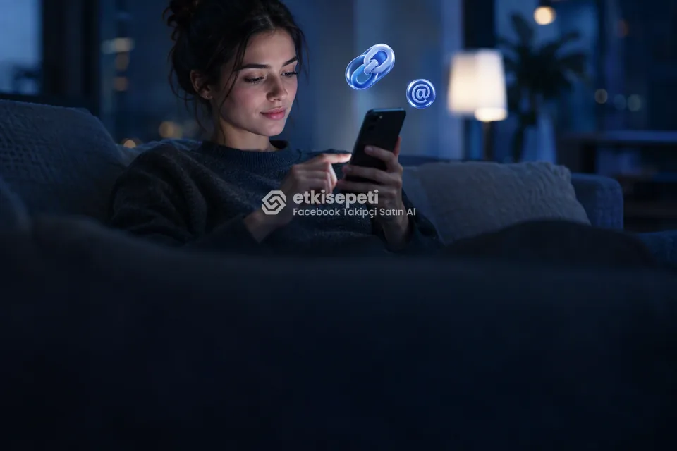 Facebook sayfa bağlantısını kopyalayan bir kullanıcı