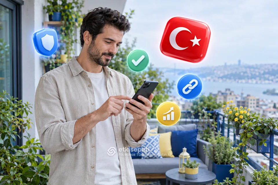 Kilit simgesi ve Facebook sayfa paneli; Facebook Türk Beğeni Satın Al için güvenli kullanım