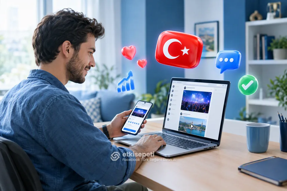 Facebook Türk Beğeni Satın Al için farklı içerik türlerinde kullanım sahnesi