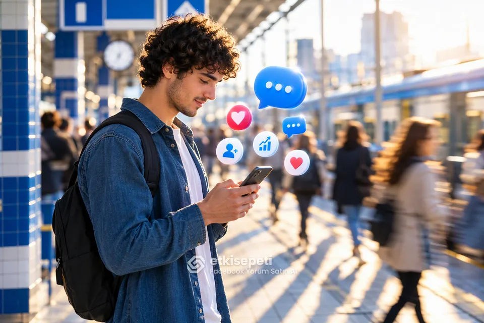 Facebook Yorum Satın Al hizmetini beğeni ve takipçi artışıyla birlikte gösteren sosyal medya ekranı