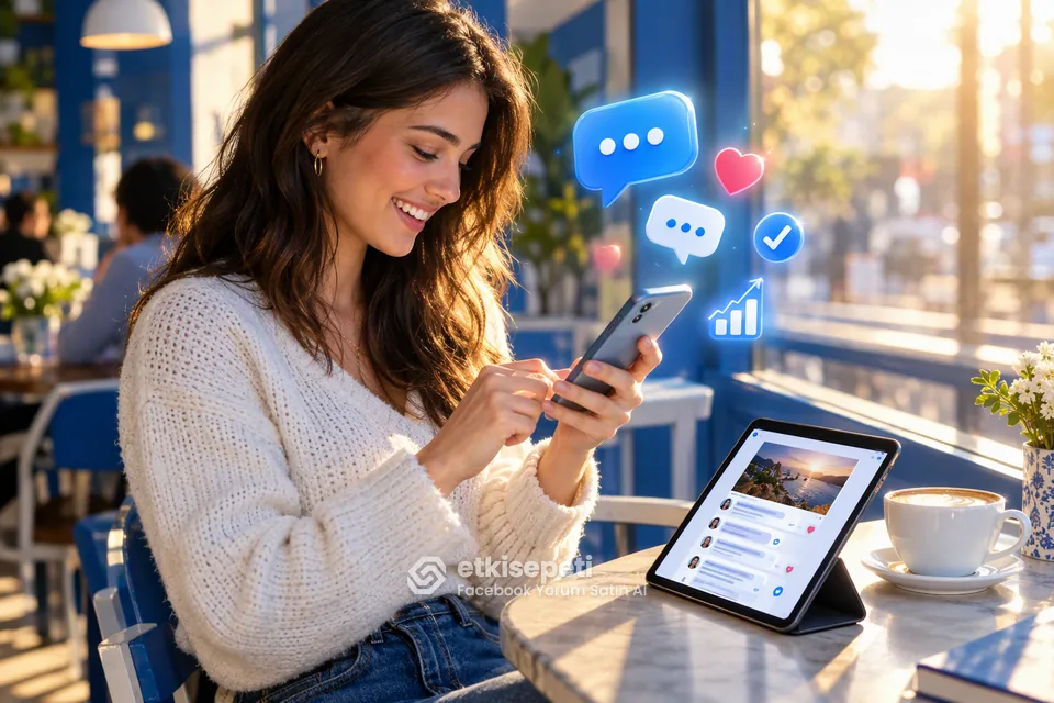 Facebook Yorum Satın Al için gönderi altında artan konuşma ve etkileşim görünümü