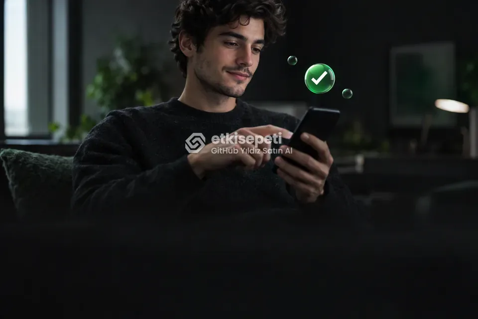 Sipariş adımını tamamlayan bir kullanıcı