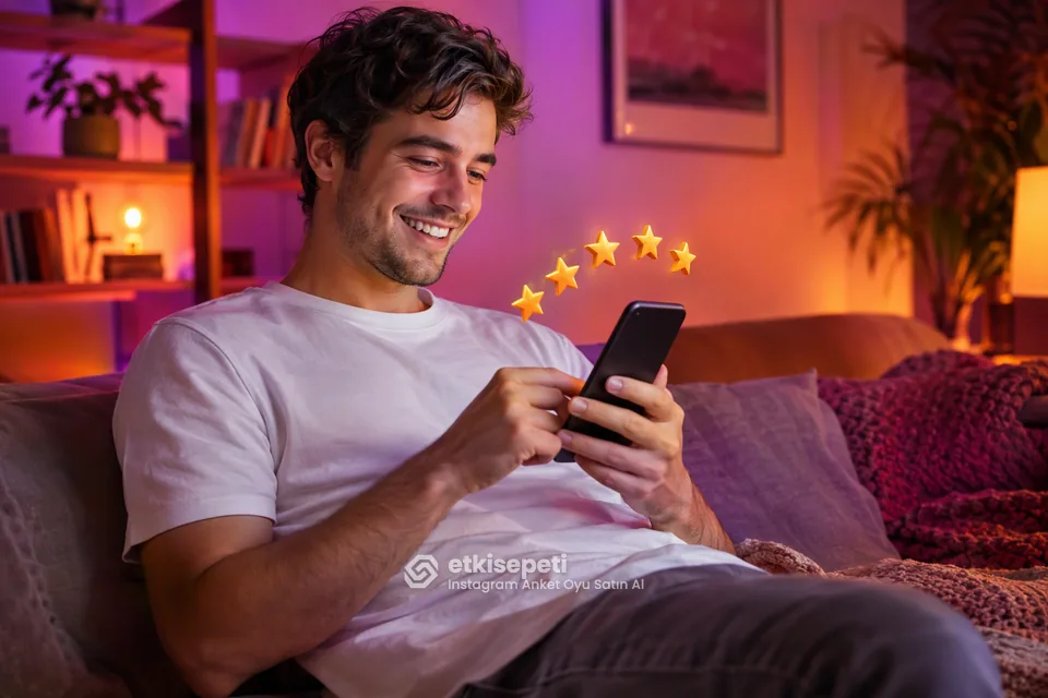 Instagram Anket Oyu hizmetini değerlendiren memnun bir kullanıcı