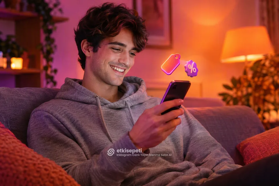 Instagram Canlı Yayın İzlenme paket fiyatlarını inceleyen bir kullanıcı