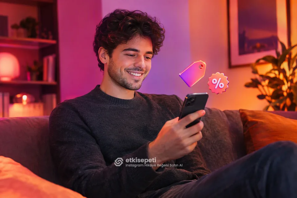 Instagram Hikaye Beğeni paket fiyatlarını inceleyen bir kullanıcı