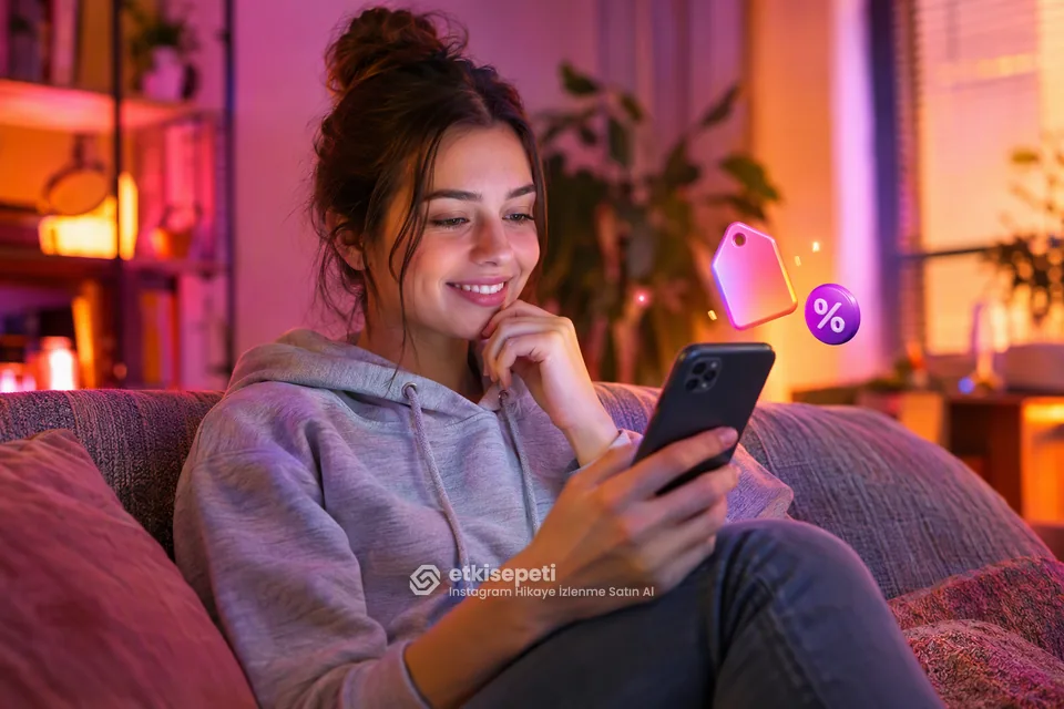 Instagram Hikaye İzlenme paket fiyatlarını inceleyen bir kullanıcı