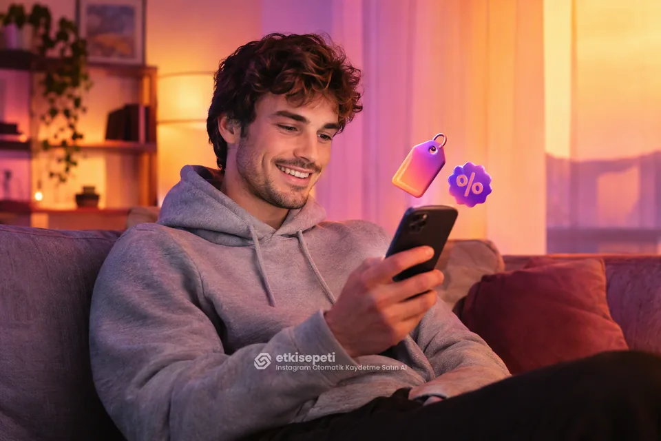 Instagram Otomatik Kaydetme paket fiyatlarını inceleyen bir kullanıcı