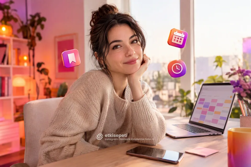 Instagram'da yeni gönderileri planlayan içerik üreticisi