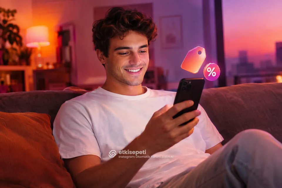 Instagram Otomatik Yorum paket fiyatlarını inceleyen bir kullanıcı
