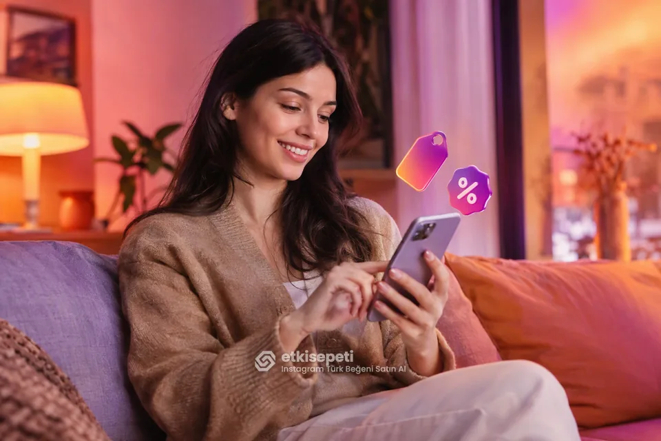 Instagram Türk Beğeni paket fiyatlarını inceleyen bir kullanıcı