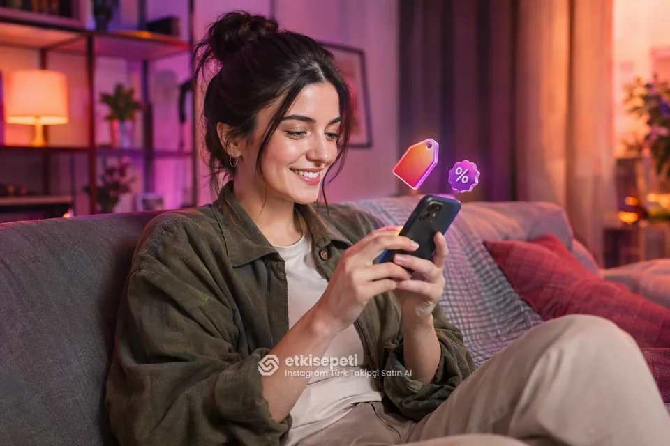 Instagram Türk Takipçi paket fiyatlarını inceleyen bir kullanıcı