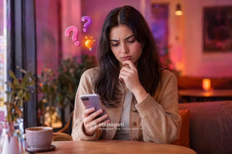 Instagram Türk Takipçi satın almadan önce sorularını düşünen bir kullanıcı