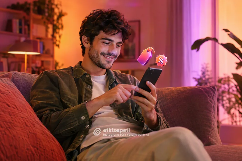 Instagram Türk Yorum paket fiyatlarını inceleyen bir kullanıcı