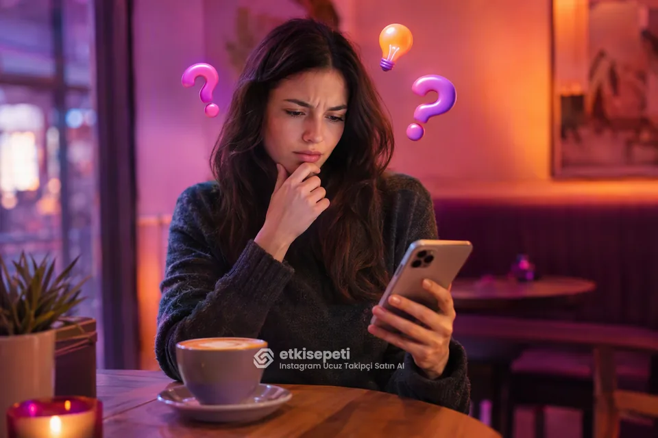 Instagram Ucuz Takipçi satın almadan önce sorularını düşünen bir kullanıcı