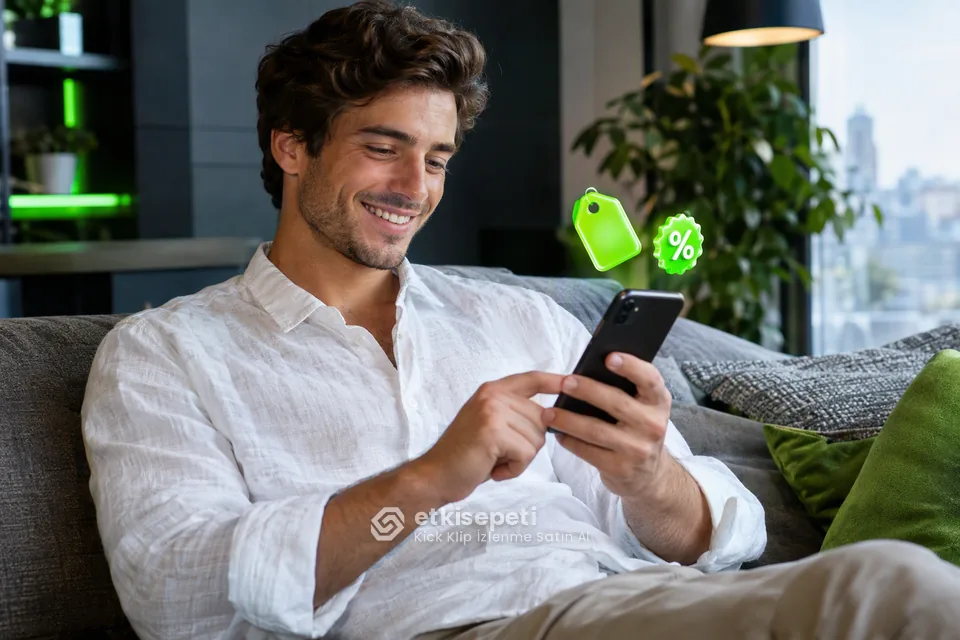 Kick Klip İzlenme paket fiyatlarını inceleyen bir kullanıcı