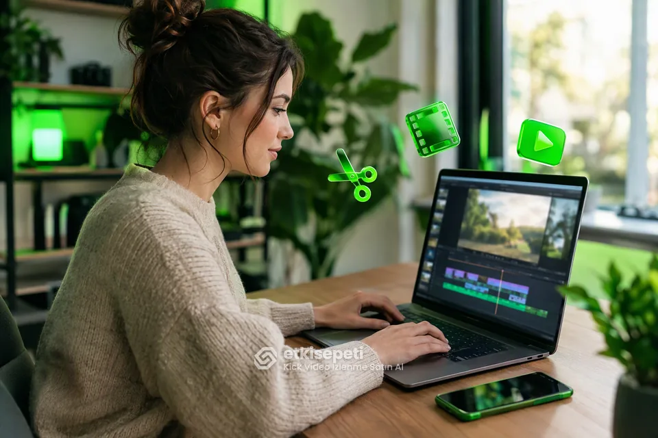 Kick video izlenme satın al hizmetini yayından kestiği klipleri paylaşmak için kullanan genç bir içerik üreticisi