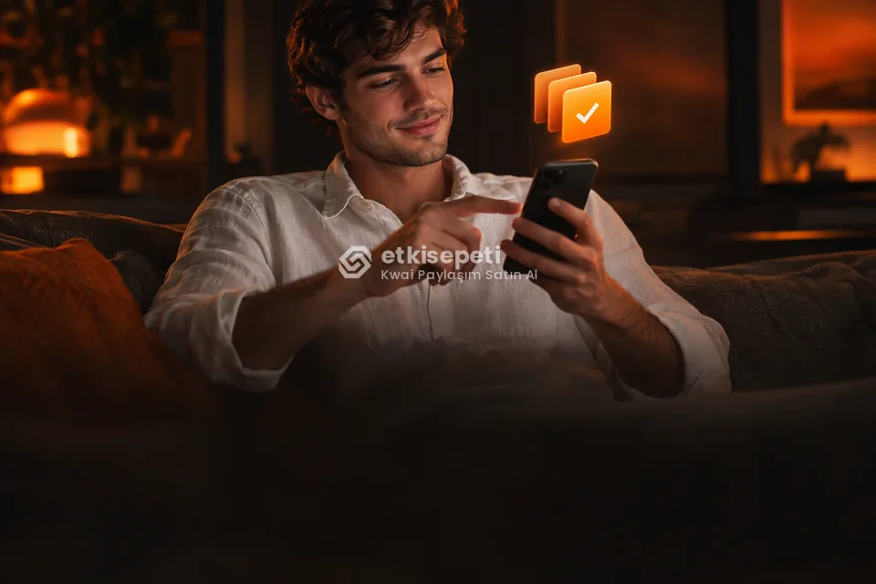 Telefonunda paket ve adet seçen bir kullanıcı