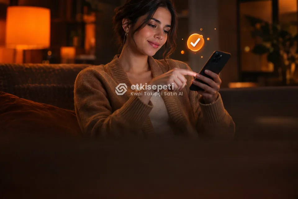 Sipariş adımını tamamlayan bir kullanıcı