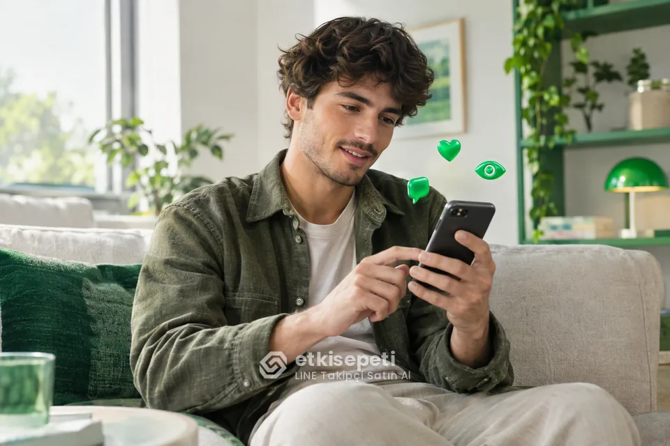 Diğer LINE hizmetlerine göz atan bir kullanıcı