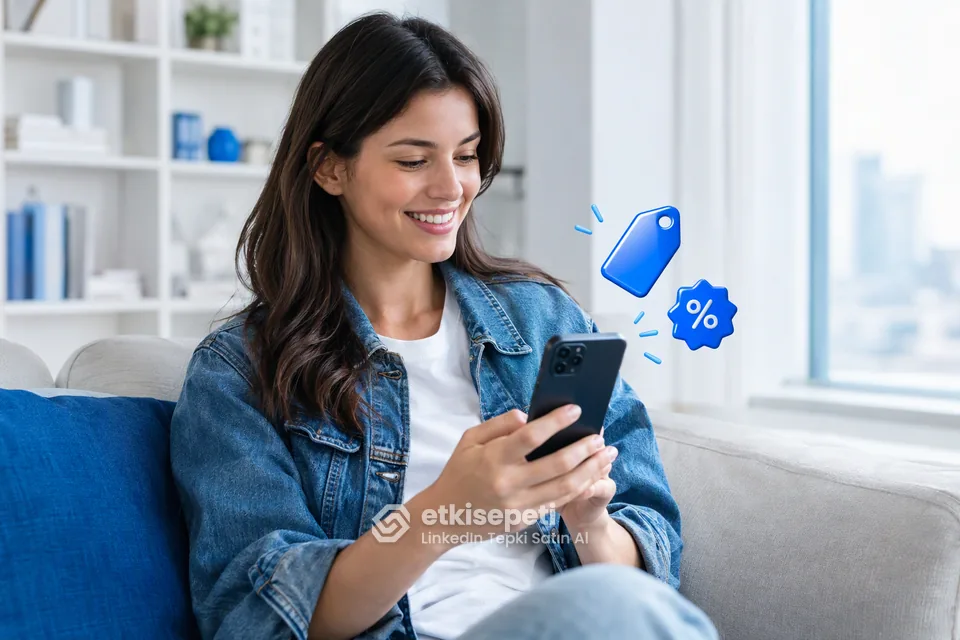 LinkedIn Tepki paket fiyatlarını inceleyen bir kullanıcı