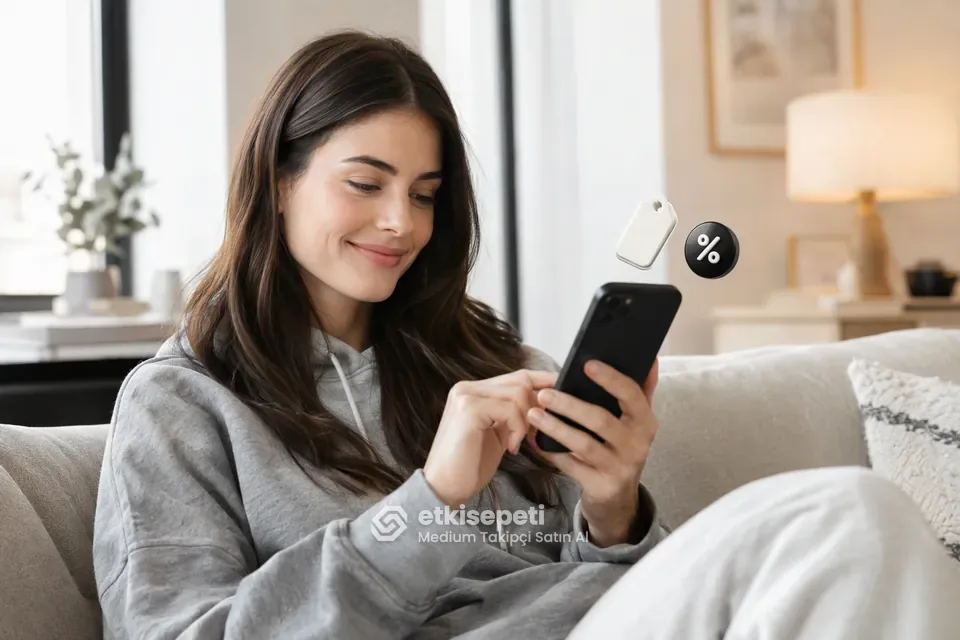 Medium Takipçi paket fiyatlarını inceleyen bir kullanıcı