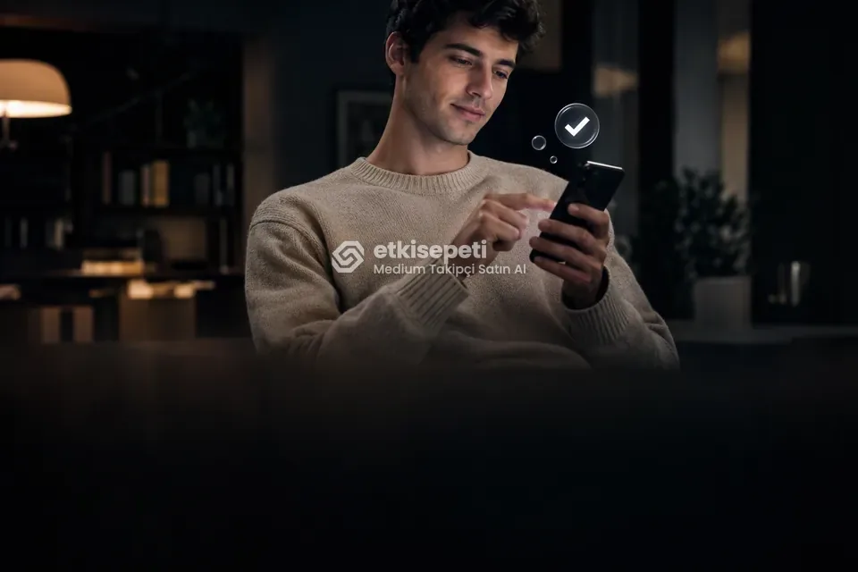 Sipariş adımını tamamlayan bir kullanıcı