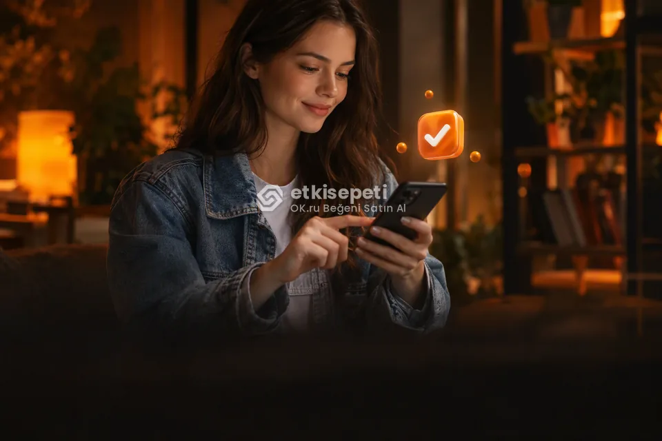 Sipariş adımını tamamlayan bir kullanıcı